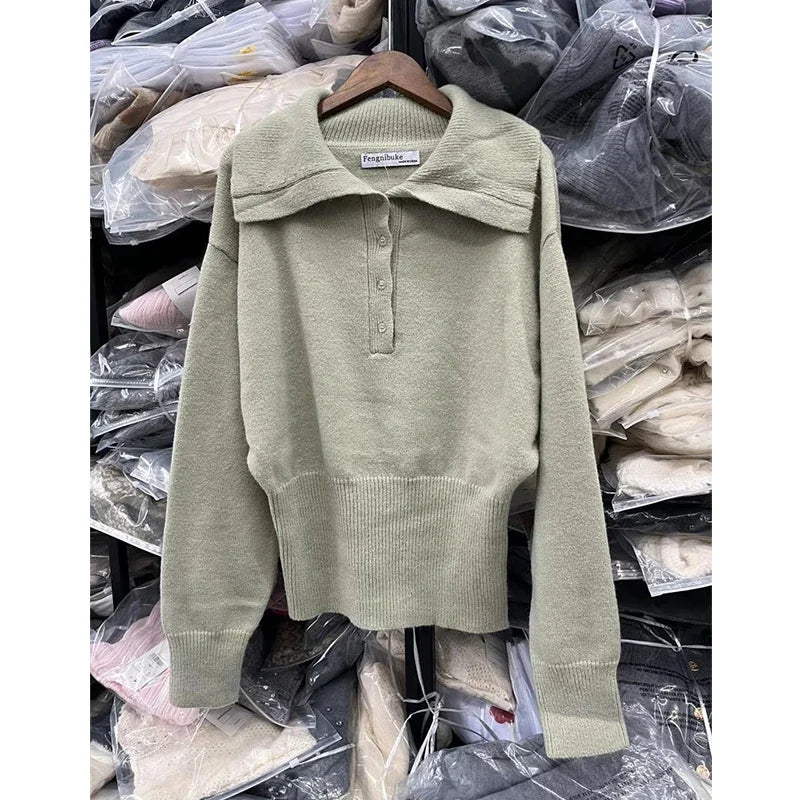 Women's 2025 New Sweater Spring Pullover Chic Elastic Slim Warm Youth Sweater Women's Street Fashion Student Sweater