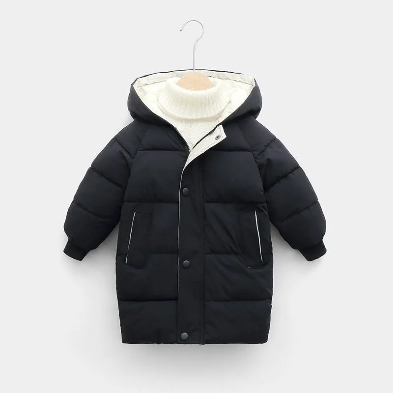 OLEKID 2025 Autumn Winter Children Boys Jacket Hooded Down Cotton Thick Warm Girls Parka 1-10 Years Kids Baby Outerwear Coat