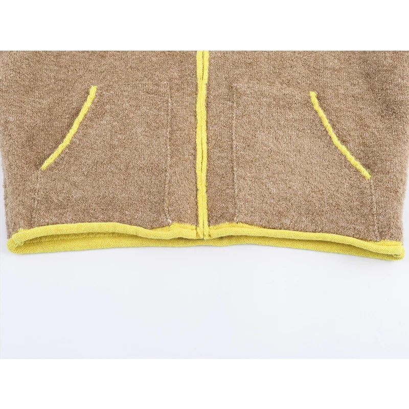 2025 Autumn Casual Jacket Coat Fashion Contrast Color Design Long Sleeve Zipper Jackets For Women Streetwear Casual Outerwear 