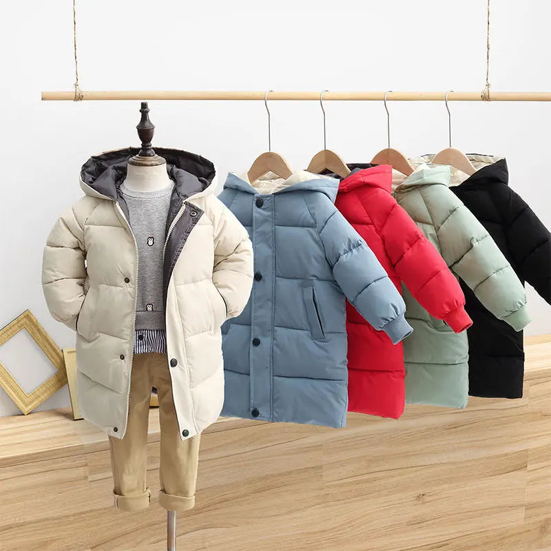 OLEKID 2025 Autumn Winter Children Boys Jacket Hooded Down Cotton Thick Warm Girls Parka 1-10 Years Kids Baby Outerwear Coat