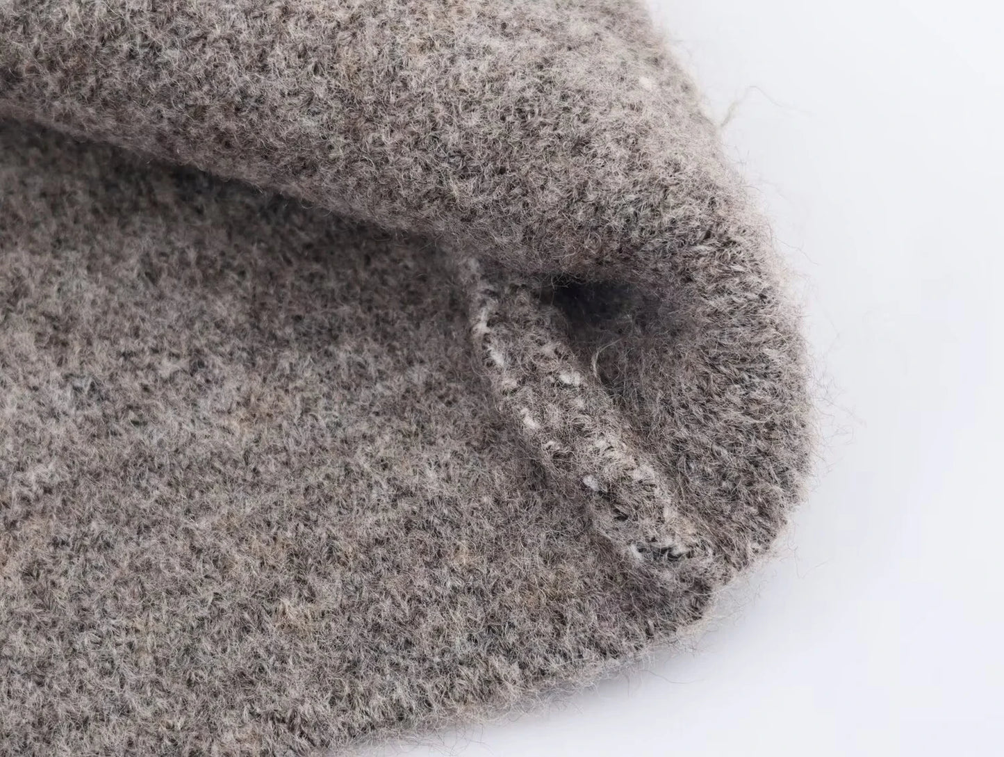 DEEABAE New autumn and winter fashion women's stand up collar loose and slimming versatile knitted jacket half skirt set