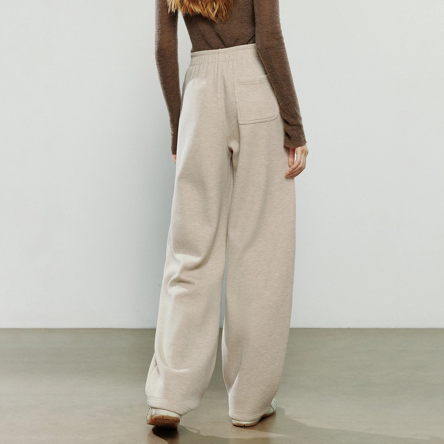 TOYOUTH Women's Casual Pants 2025 Winter New Cashmere-like Fleece-lined Tapered Thick Warm Trousers