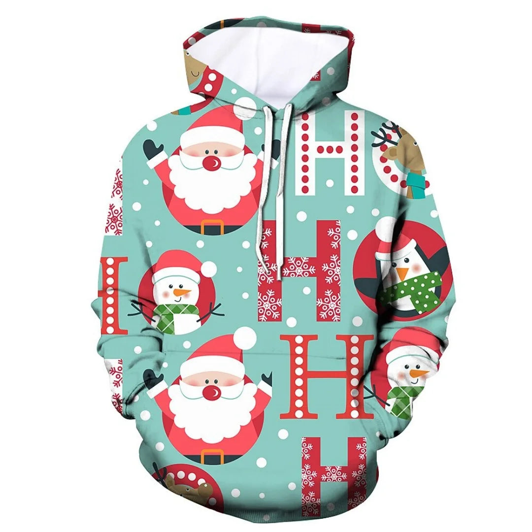 Women's Vintage Christmas Santa Print Sweatshirts Long Sleeve Crewneck Pullover Festive Street Style Spring Fall Holiday Fashion