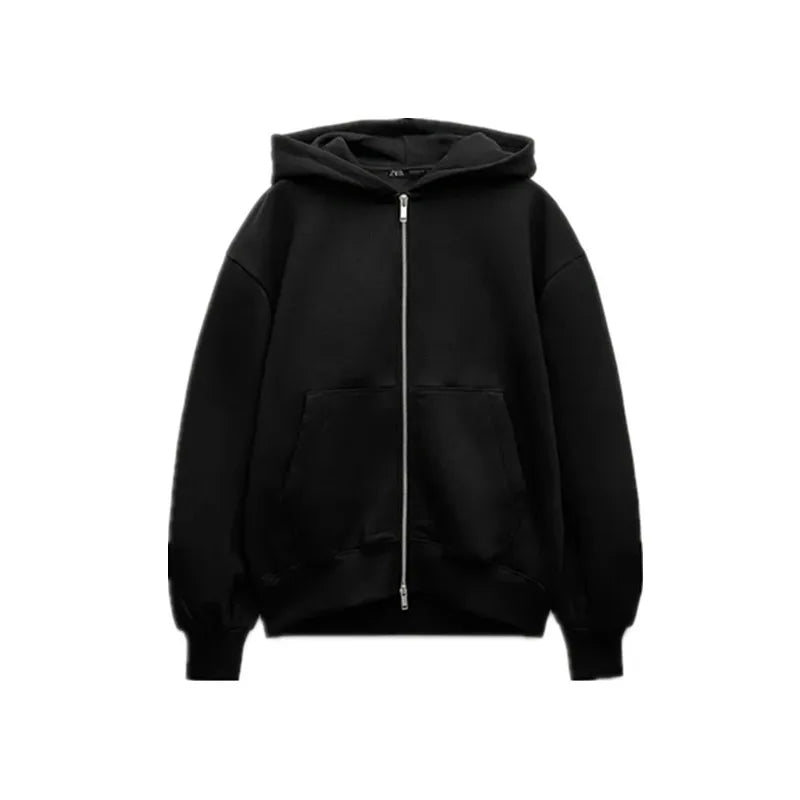 ETJ 2025 Fall/Winter new  women's casual sports oversized zipper hoodie wide leg mop sweatpants set 4174842