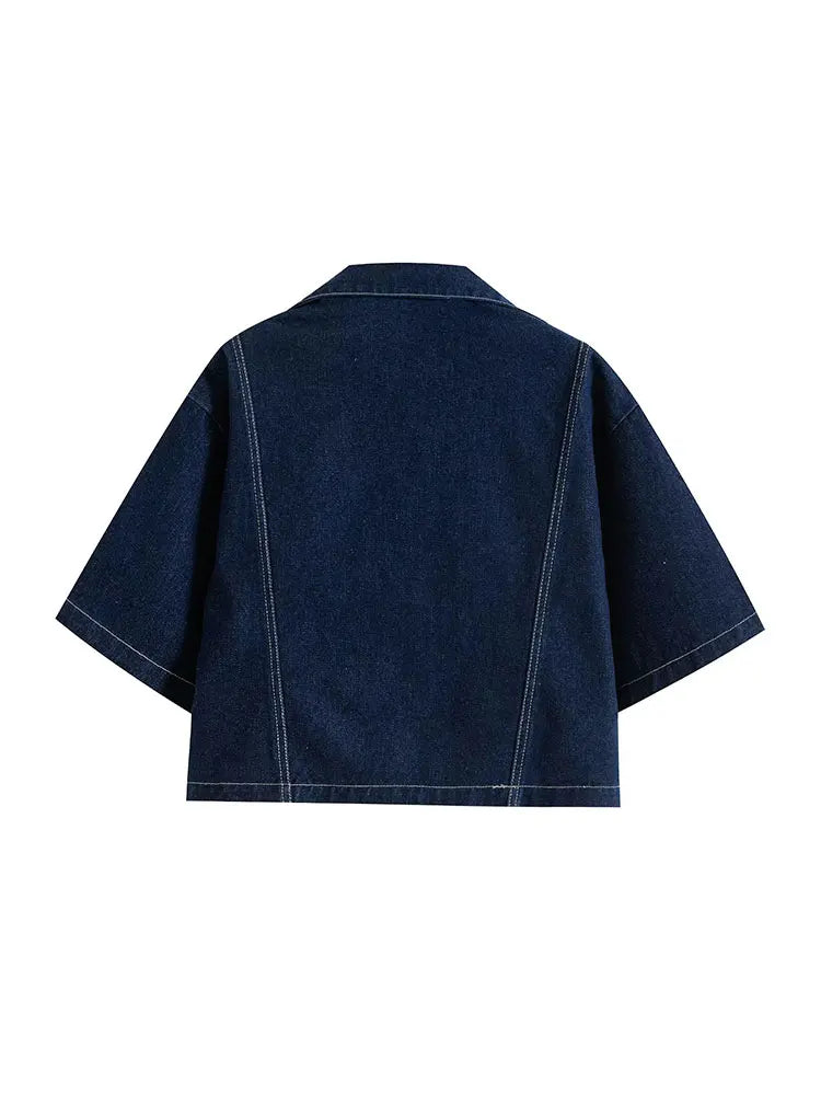 Nlzgmsj  Summer Women's Casual Sets Fashion Mini Skirt Shorts Sets Denim Short Shirt Top Sets For Women Street Women Outfit