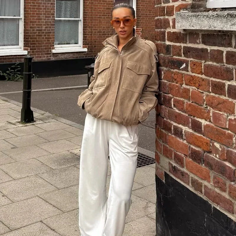 Autumn Women's Jackets 2025 New Coats Fashion Loose Youth Autumn Street Warm Jackets Women's Chic Youth Travel Outerwear Coats