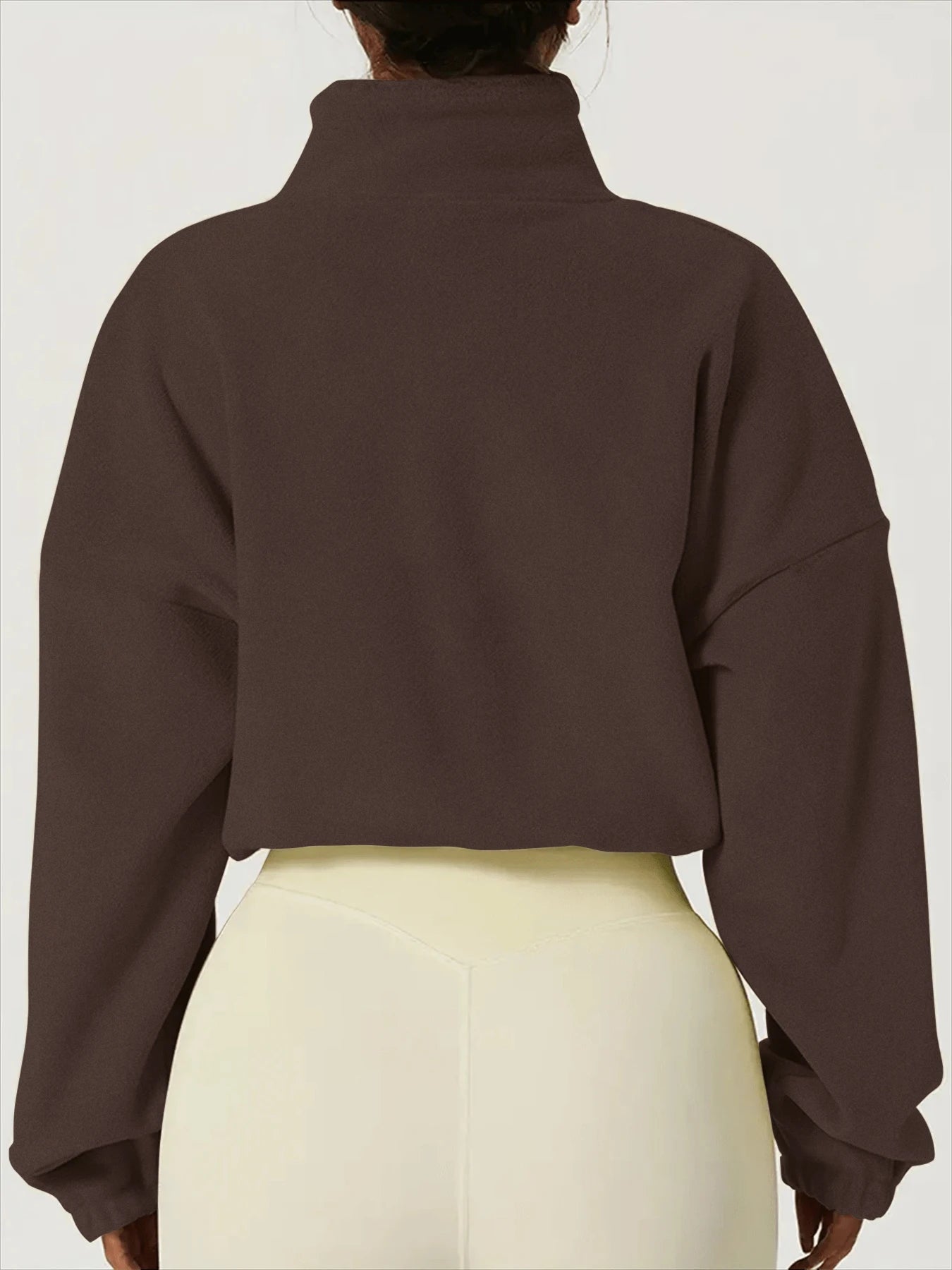 Women's Autumn Winter Fleece Jacket, Stand Collar Zipper Design, Casual Warm Short Coat for Ladies, Daily Wear Outerwear