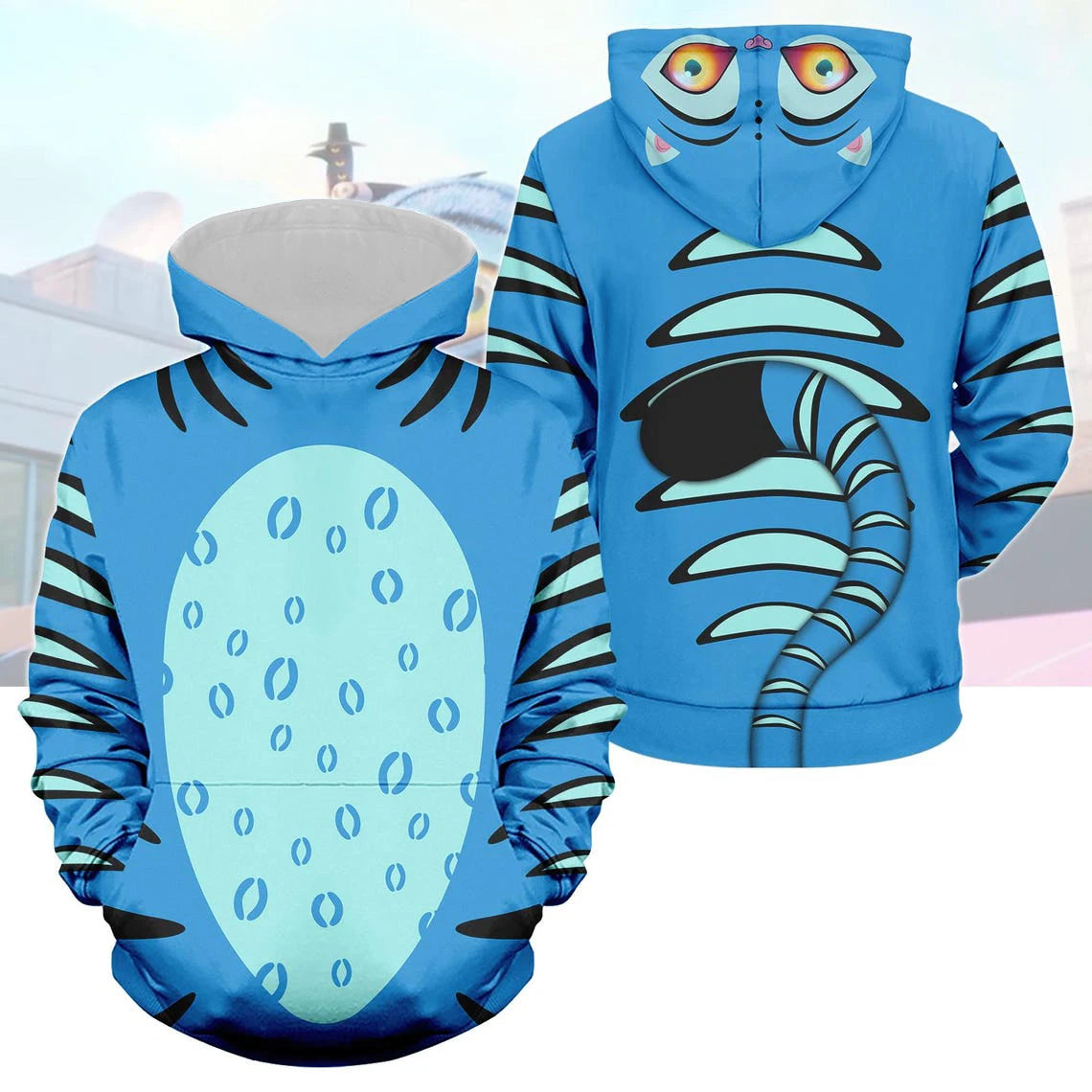 Women's Derpy Printed Hoodie for Autumn Winter KPop Demon Hunters Inspired Cozy Pullover for Daily Wear & Street Style Outings