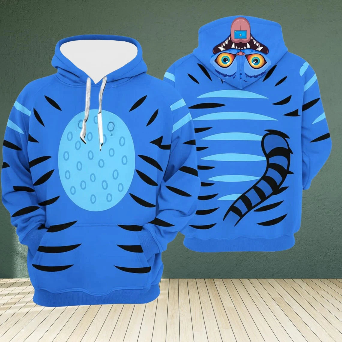 Women's Derpy Printed Hoodie for Autumn Winter KPop Demon Hunters Inspired Cozy Pullover for Daily Wear & Street Style Outings