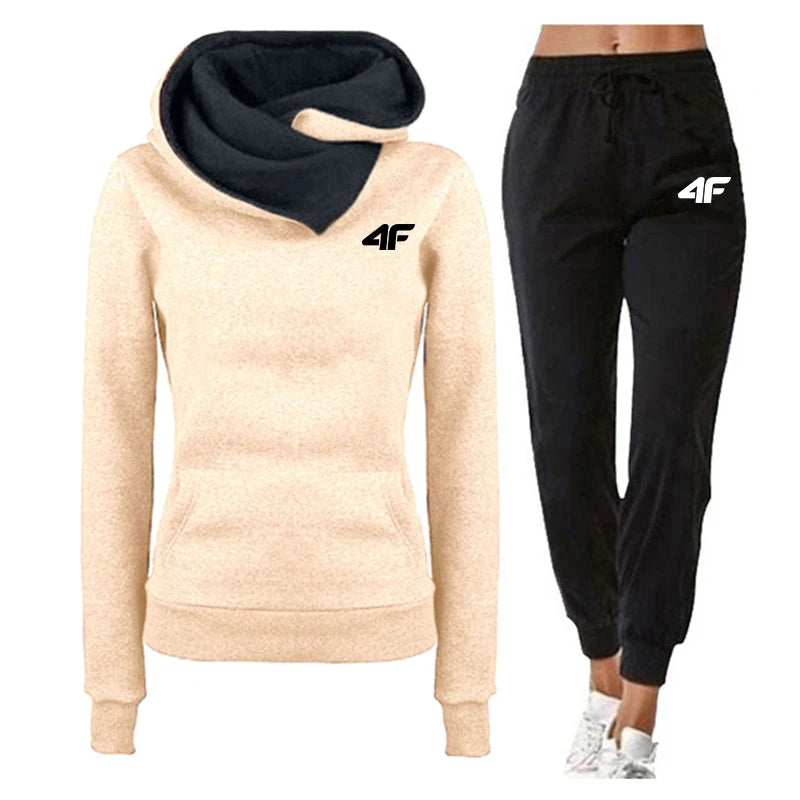 Hot Sales Womens Tracksuit Print Sports Hoodies for Women Suit Jogging Sweatshirts+Pants 2 Pcs Sets Casual Woman Pants Sets 2025