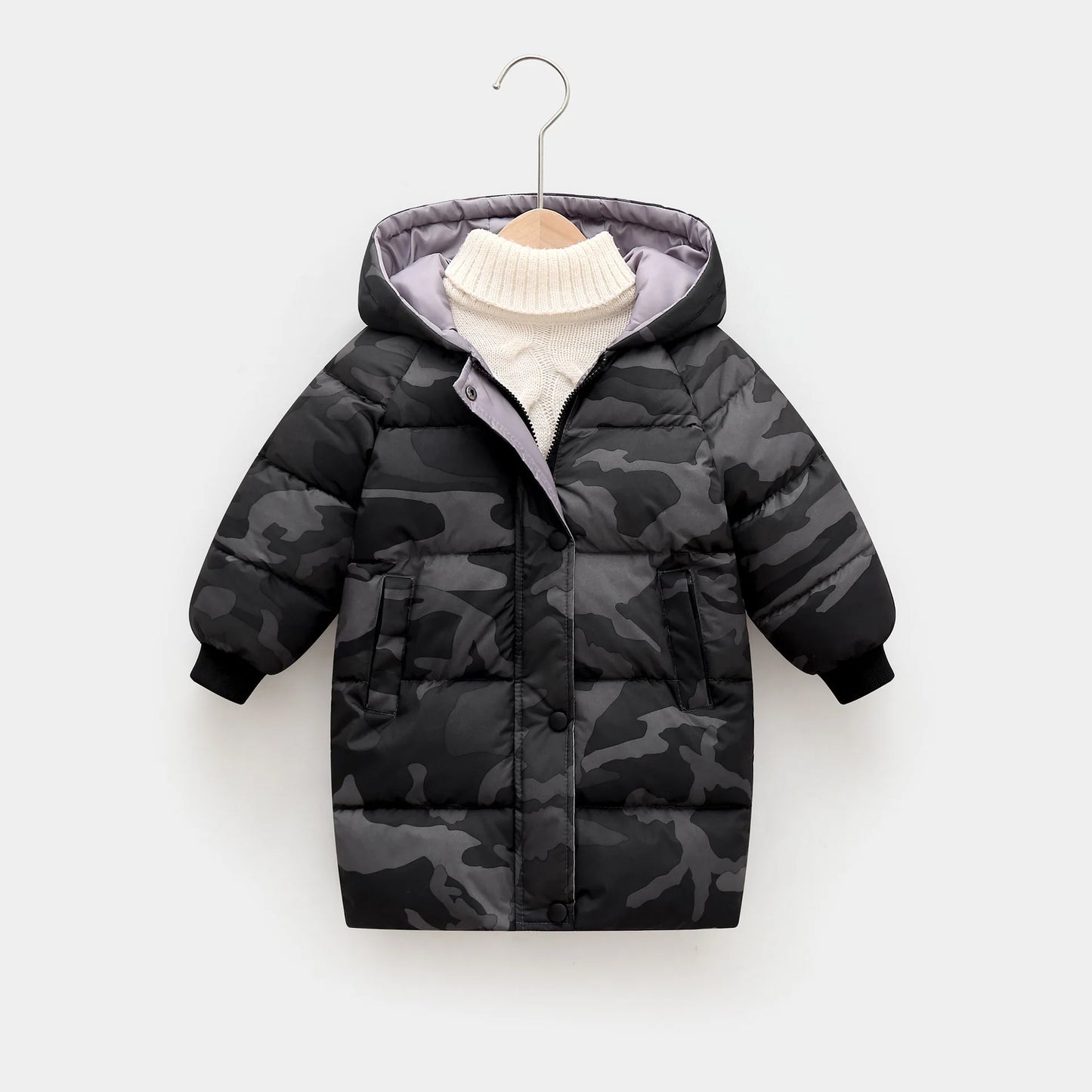 OLEKID 2025 Autumn Winter Children Boys Jacket Hooded Down Cotton Thick Warm Girls Parka 1-10 Years Kids Baby Outerwear Coat