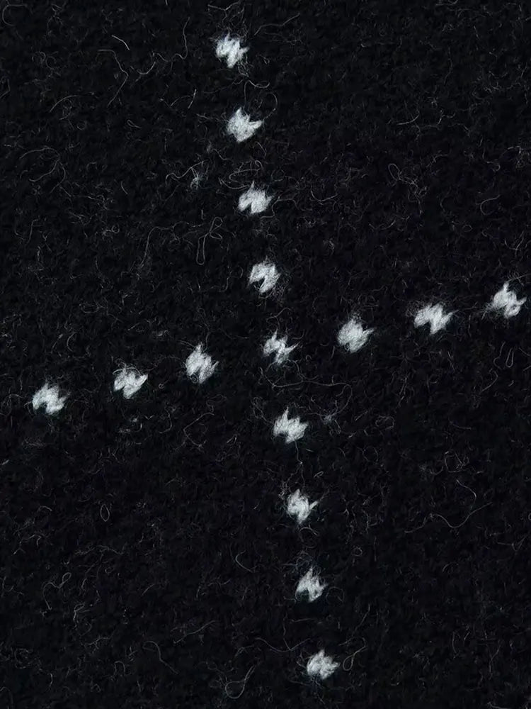 NLZGMSJ Women Knitted Sets 2025 Autumn Winter Wrist Sleeve Slim Plaid Sweater Cardigan Jacket Crop Top Mini Skirt Suits