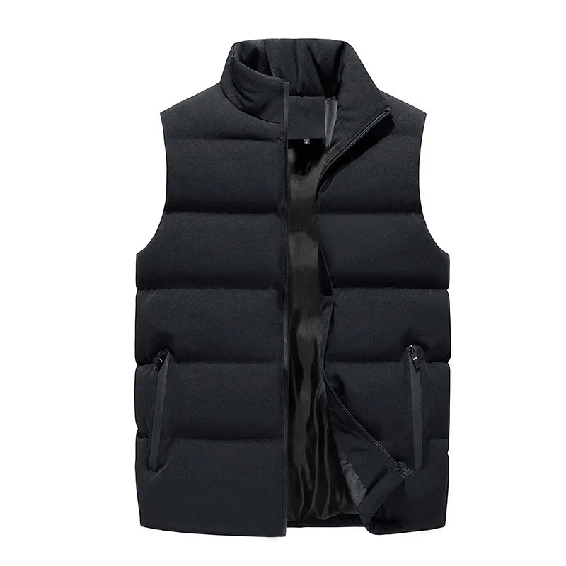 Soft Padded Waistcoat Men Lightweight Waistcoat Stylish Men's Winter Vest Warm Windproof Sleeveless Outerwear with for Outdoor
