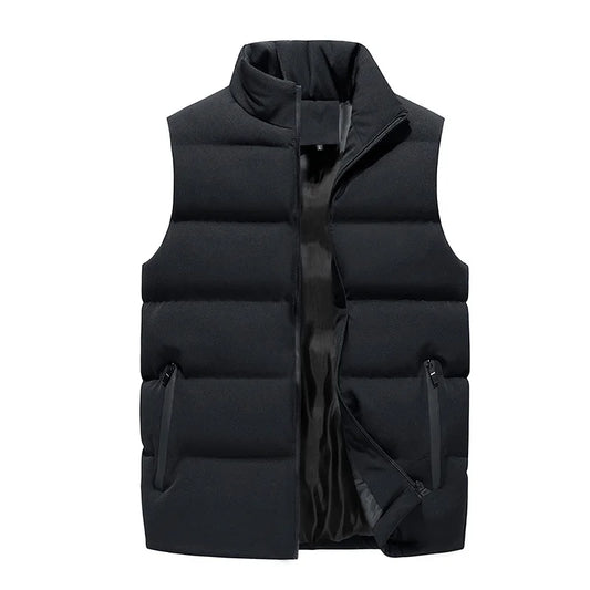 Soft Padded Waistcoat Men Lightweight Waistcoat Stylish Men's Winter Vest Warm Windproof Sleeveless Outerwear with for Outdoor