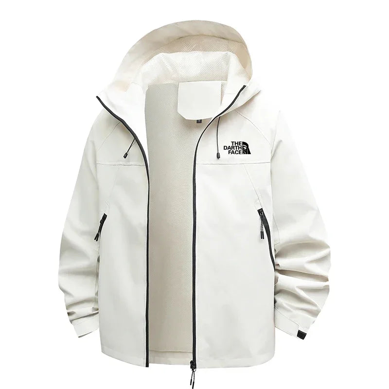 New spring and autumn men's casual jacket, outdoor fashionable windproof and waterproof printed high-quality cycling men's coat