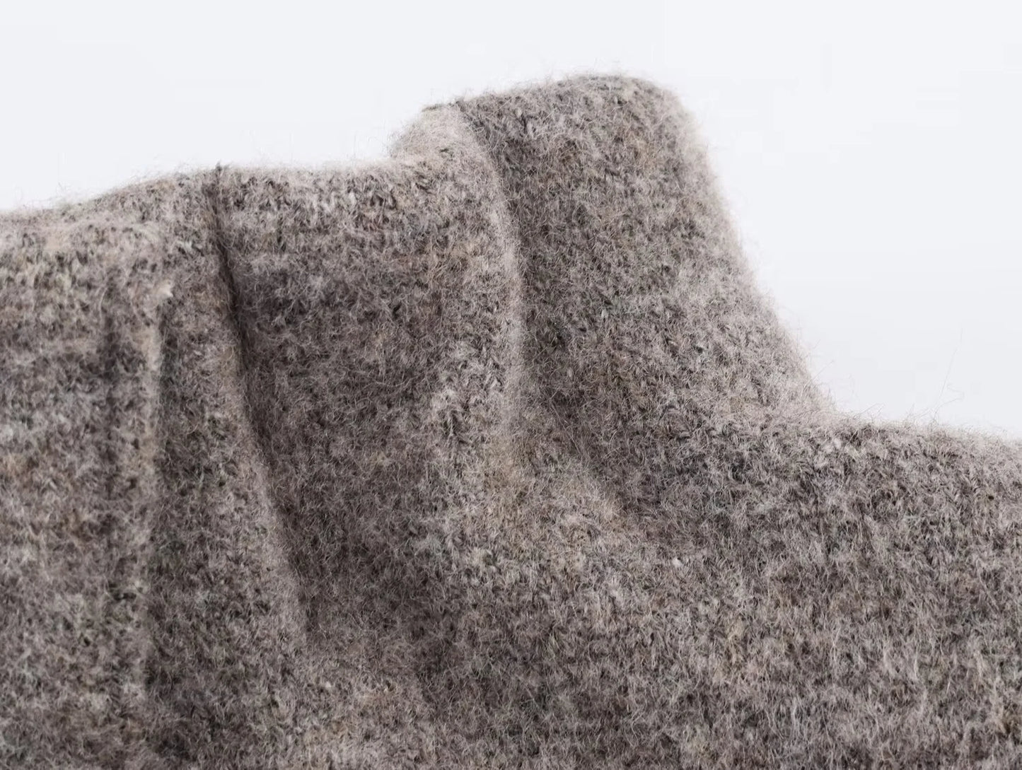 DEEABAE New autumn and winter fashion women's stand up collar loose and slimming versatile knitted jacket half skirt set