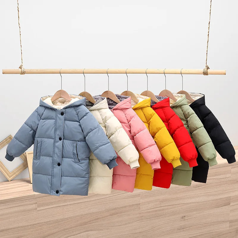 OLEKID 2025 Autumn Winter Children Boys Jacket Hooded Down Cotton Thick Warm Girls Parka 1-10 Years Kids Baby Outerwear Coat