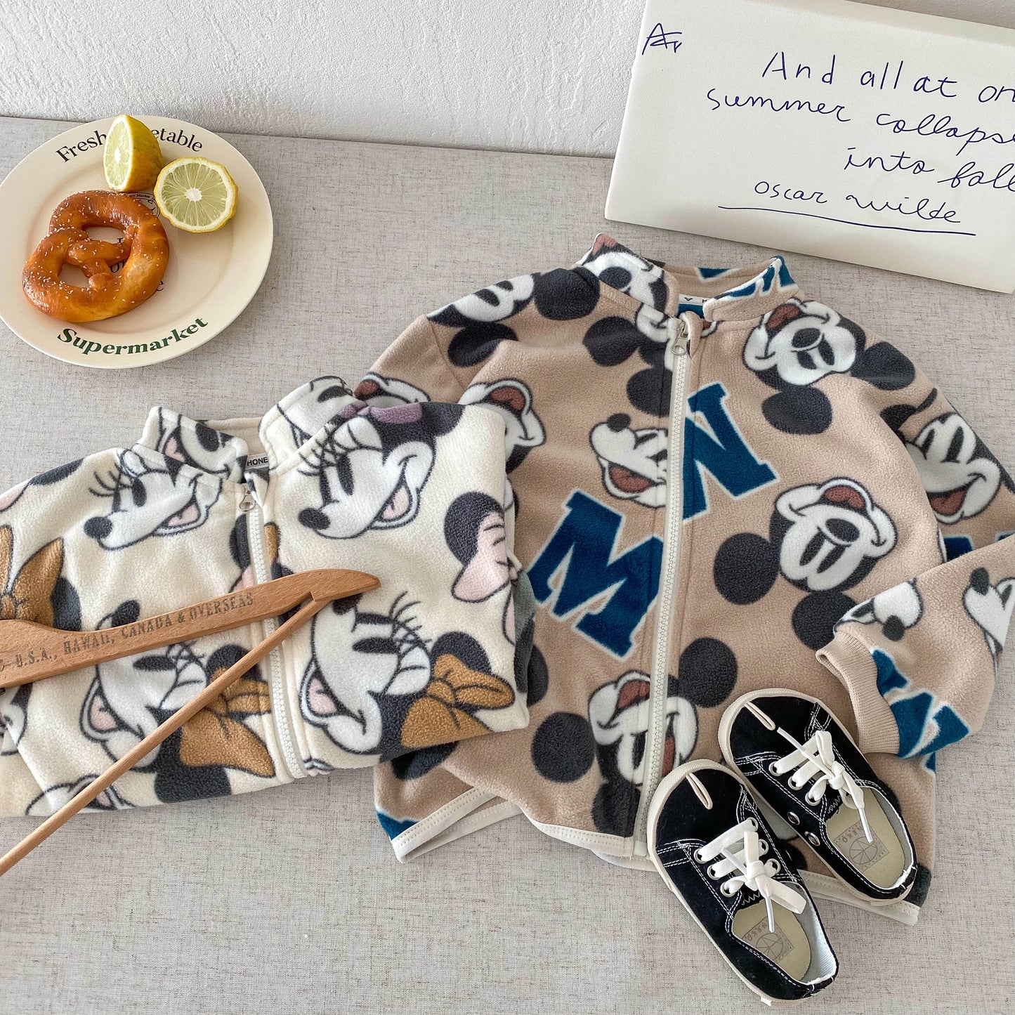 Spring Autumn Thin Children's Outerwear Printed Mickey Fashion Kids Boy Girl Casual Jacket Tops Children Clothing Coats 1-6y