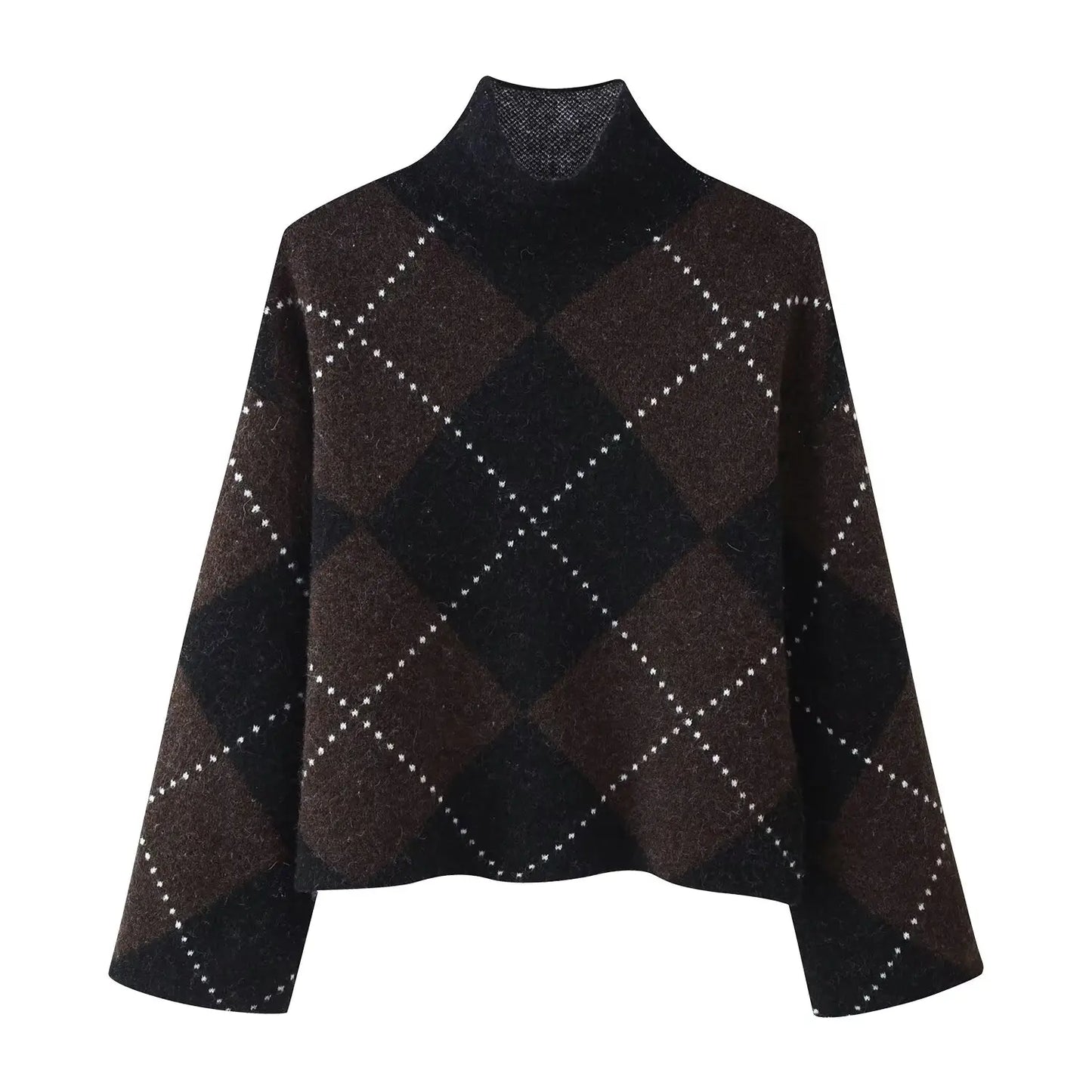 NLZGMSJ Women Knitted Sets 2025 Autumn Winter Wrist Sleeve Slim Plaid Sweater Cardigan Jacket Crop Top Mini Skirt Suits