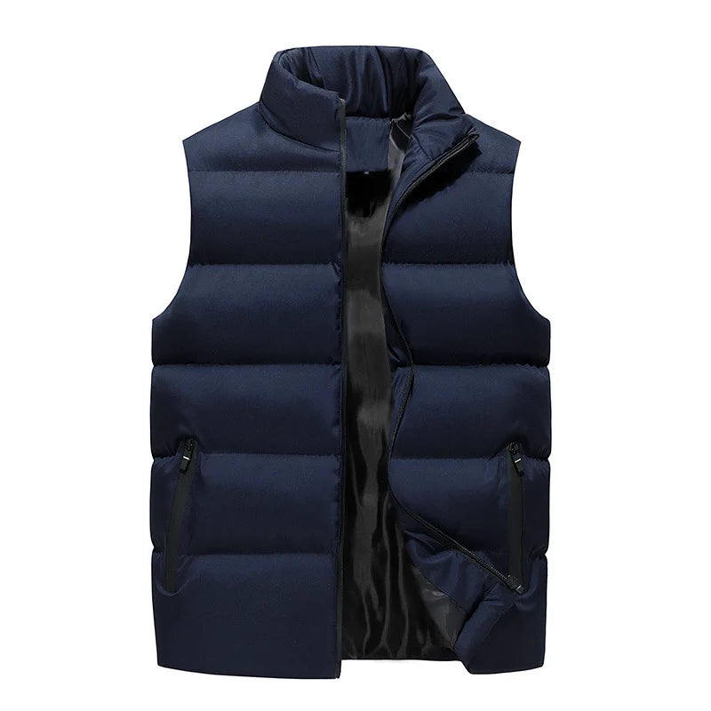 Soft Padded Waistcoat Men Lightweight Waistcoat Stylish Men's Winter Vest Warm Windproof Sleeveless Outerwear with for Outdoor