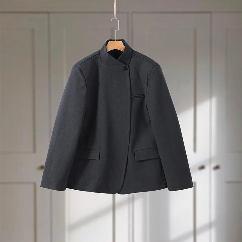 Classic Suit Jacket Long Pant Set Women Vintage Waist-cinching Jackets Straight Pants Sets Female Autumn Chic Street Outfits