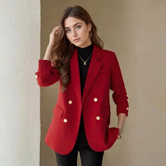 Luxury Brand Blazers Women Clothing Autumn Winter Jacket Button Office Ladies Coat Design Jacket Long Sleeve Outerwear Suits New