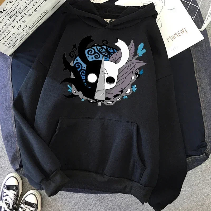 Hollow Knight Men's and Women's Same Hoodie Korean Y2k Aesthetics Autumn/Winter Hoodie Pattern Street Wear