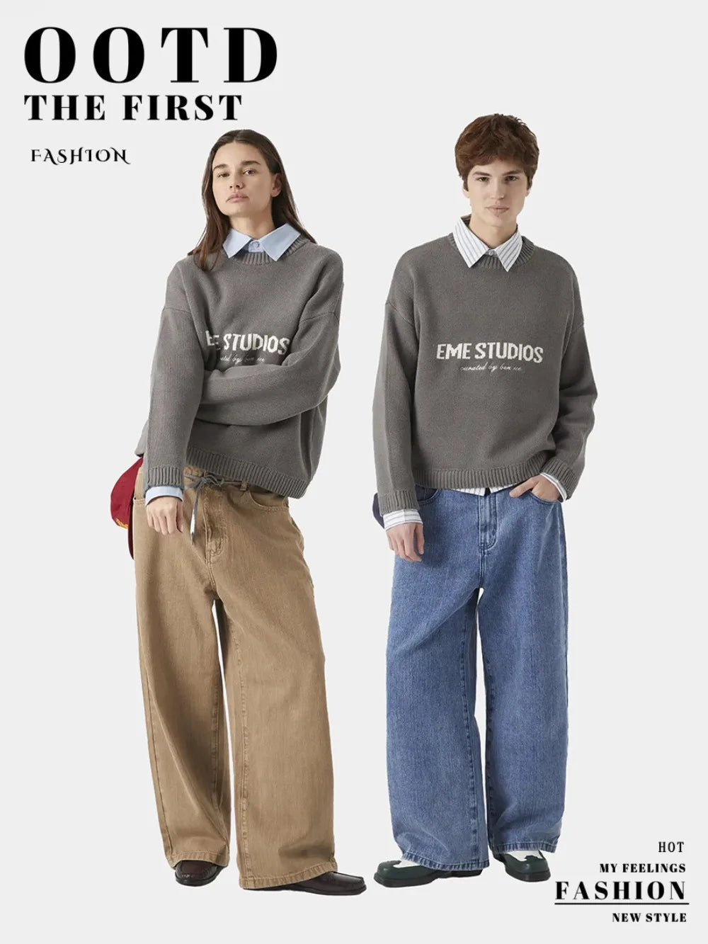 Lazy Style Letter Jacquard Knitted Sweater Autumn and Winter Women Fashion Street Travel Campus Daily Office Thick Warm Sweater