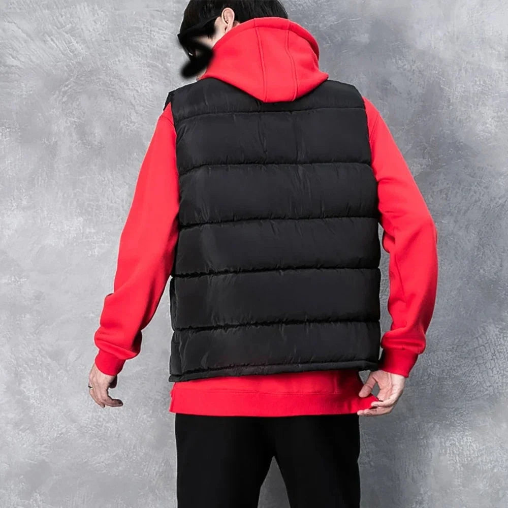 Soft Padded Waistcoat Men Lightweight Waistcoat Stylish Men's Winter Vest Warm Windproof Sleeveless Outerwear with for Outdoor