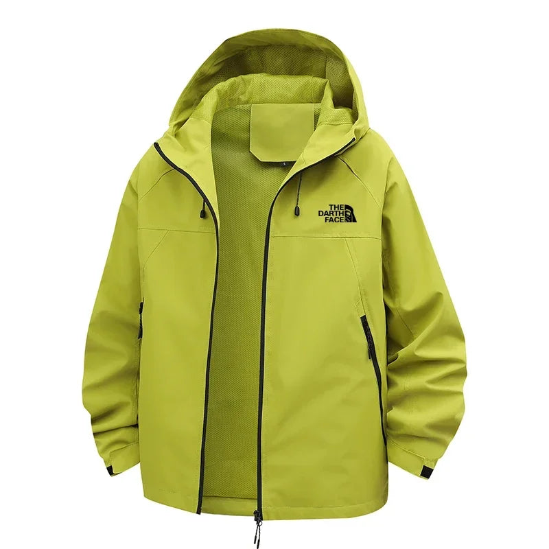 New spring and autumn men's casual jacket, outdoor fashionable windproof and waterproof printed high-quality cycling men's coat