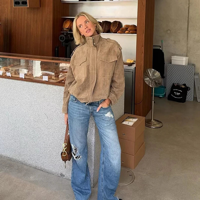 Autumn Women's Jackets 2025 New Coats Fashion Loose Youth Autumn Street Warm Jackets Women's Chic Youth Travel Outerwear Coats