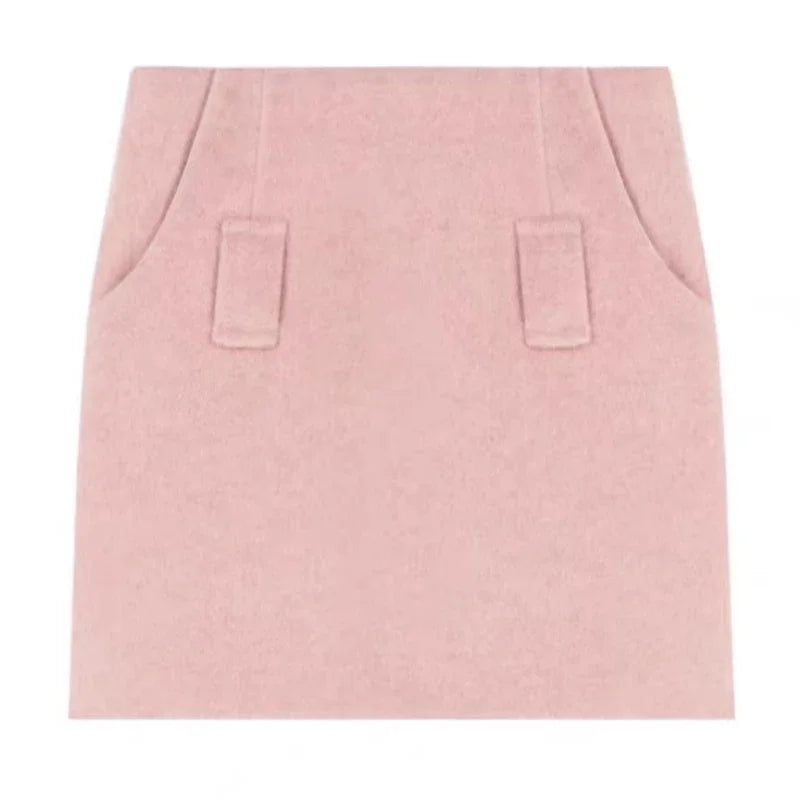 Winter Vingate New 2 Piece Set Women Patchwork Elegant Y2k Knitted Skirt Suit Female Korean Fashion Design Casual Belt Set 2025