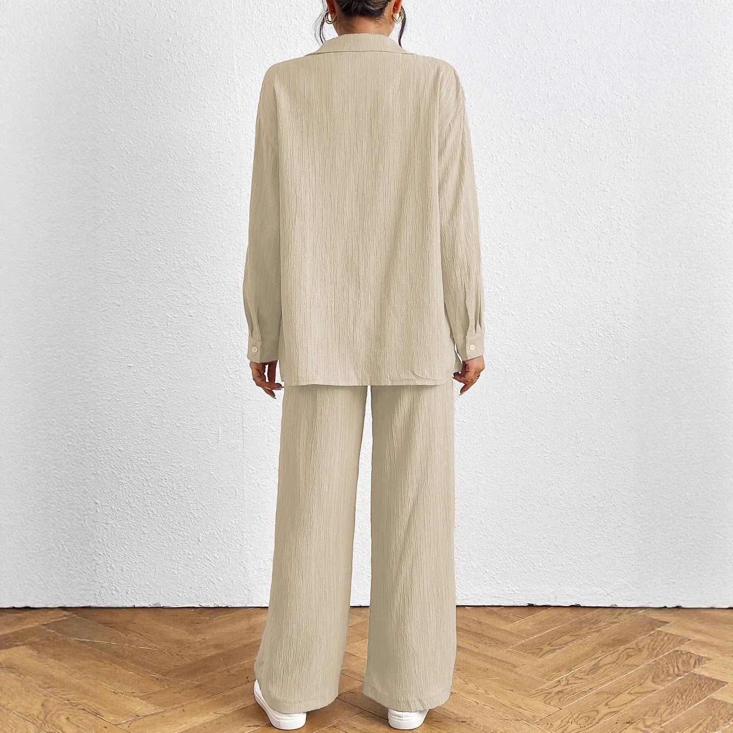 Casual Long Sleeve Shirt Set Independent Station 1688 Full Real Shot Women's Fashion Skirt Ensemble Chinese Brand AE Stock