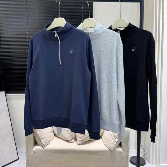 Ladies Hoodie Half Zipper 3D Lettering Versatile Street Style Long Sleeve Cotton Blend Comfortable Fit Autumn Winter New Arrival