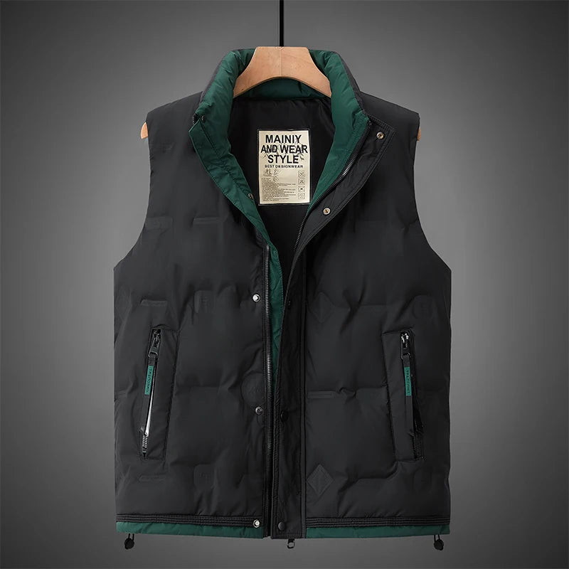 Winter Fashion Casual Men Down Vests Comfortable Warm White Duck Down Waistcoat Trend All-match Sleeveless Jacket High Quality