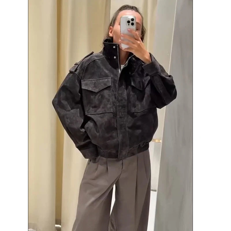 Autumn Women's Jackets 2025 New Coats Fashion Loose Youth Autumn Street Warm Jackets Women's Chic Youth Travel Outerwear Coats