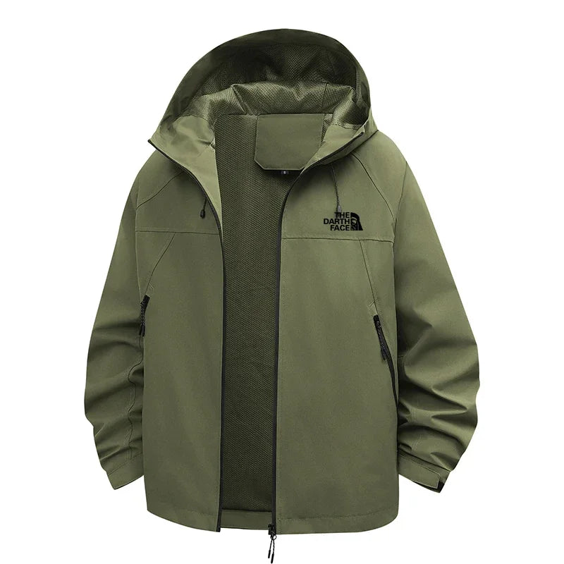 New spring and autumn men's casual jacket, outdoor fashionable windproof and waterproof printed high-quality cycling men's coat