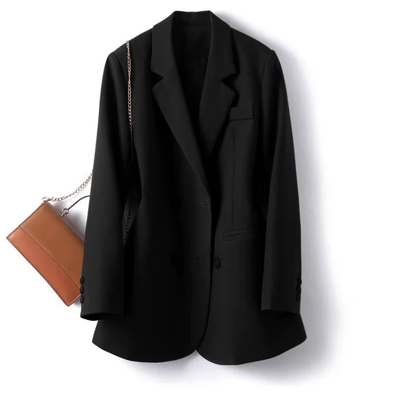 Spring Autumn Women Blazer All-match Casual Turn Down Collar Long Sleeve Suit Jacket For Women Outerwear Office Lady Blazers
