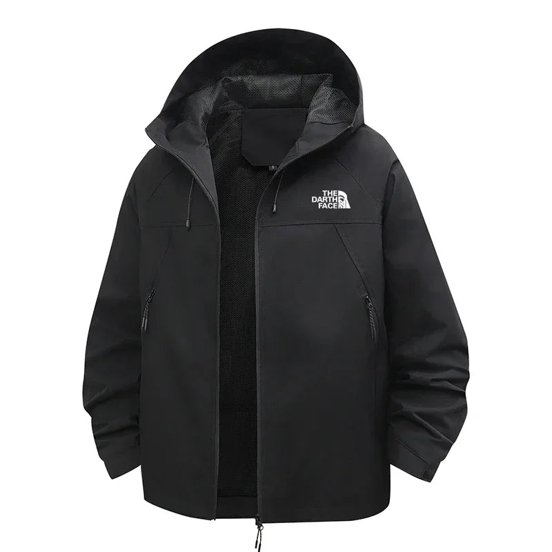 New spring and autumn men's casual jacket, outdoor fashionable windproof and waterproof printed high-quality cycling men's coat