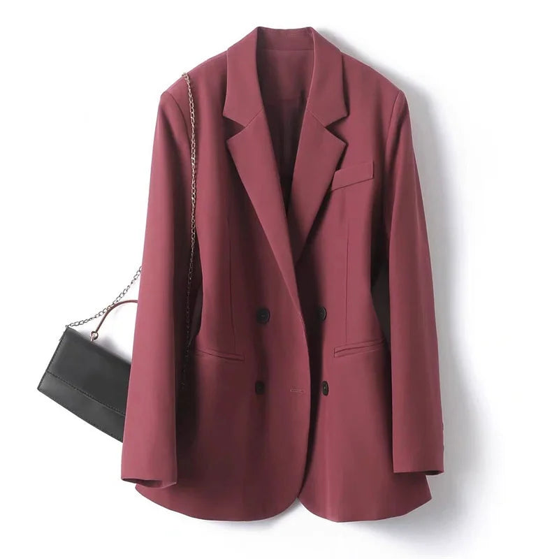 Spring Autumn Women Blazer All-match Casual Turn Down Collar Long Sleeve Suit Jacket For Women Outerwear Office Lady Blazers