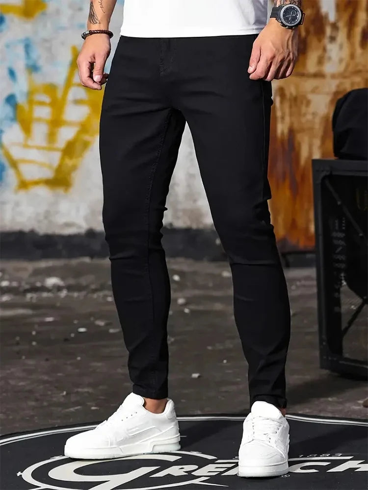 2025 Mens Slim Fit Classic Jeans Casual Street Style Comfortable Denim Pants Mens Skinny Jeans Male Daily Wear Joggers Trousers