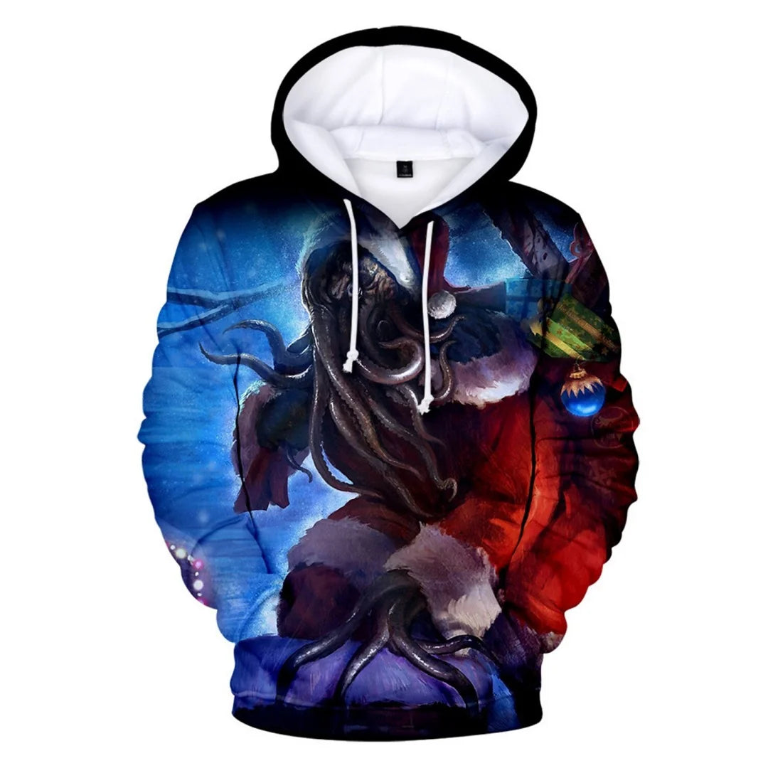 Women's Vintage Christmas Santa Print Sweatshirts Long Sleeve Crewneck Pullover Festive Street Style Spring Fall Holiday Fashion