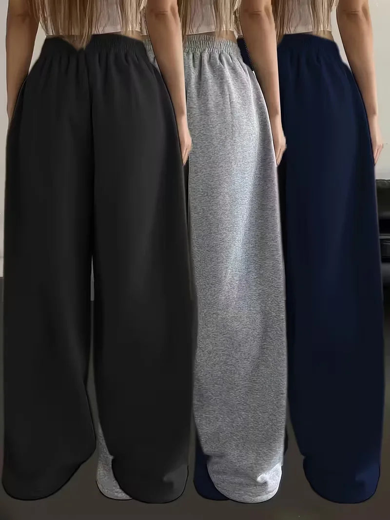 Women'S Jogger Pants Drawstring Wide Leg Casual Style Fall/Winter Outfits Casual Fashion Cotton Oversize Loose Unisex Sweatpants