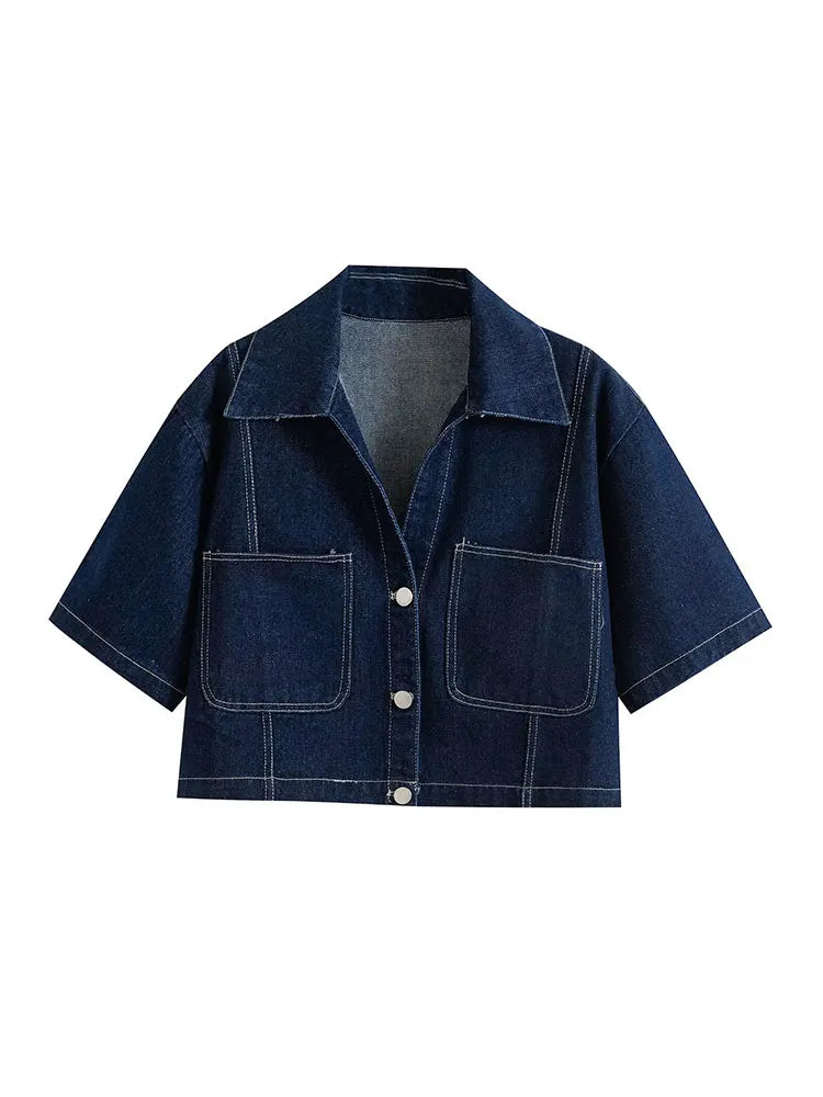 Nlzgmsj  Summer Women's Casual Sets Fashion Mini Skirt Shorts Sets Denim Short Shirt Top Sets For Women Street Women Outfit