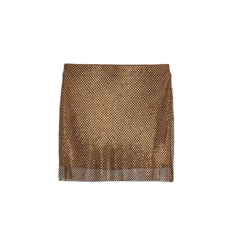 Elegant Backless Diamonds Party Dress Sleeveless Draped Neckline Knee-length Bodycon Dresses Women's Shinning Sexy Evening Robe