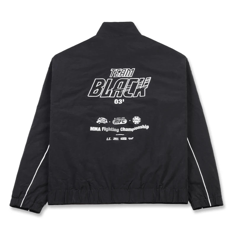 Jinx Team Black Windbreaker Track Jacket Long Sleeve Tops Unisex Sports Coat Embroidery Outerwears Men Women Activewear Clothing