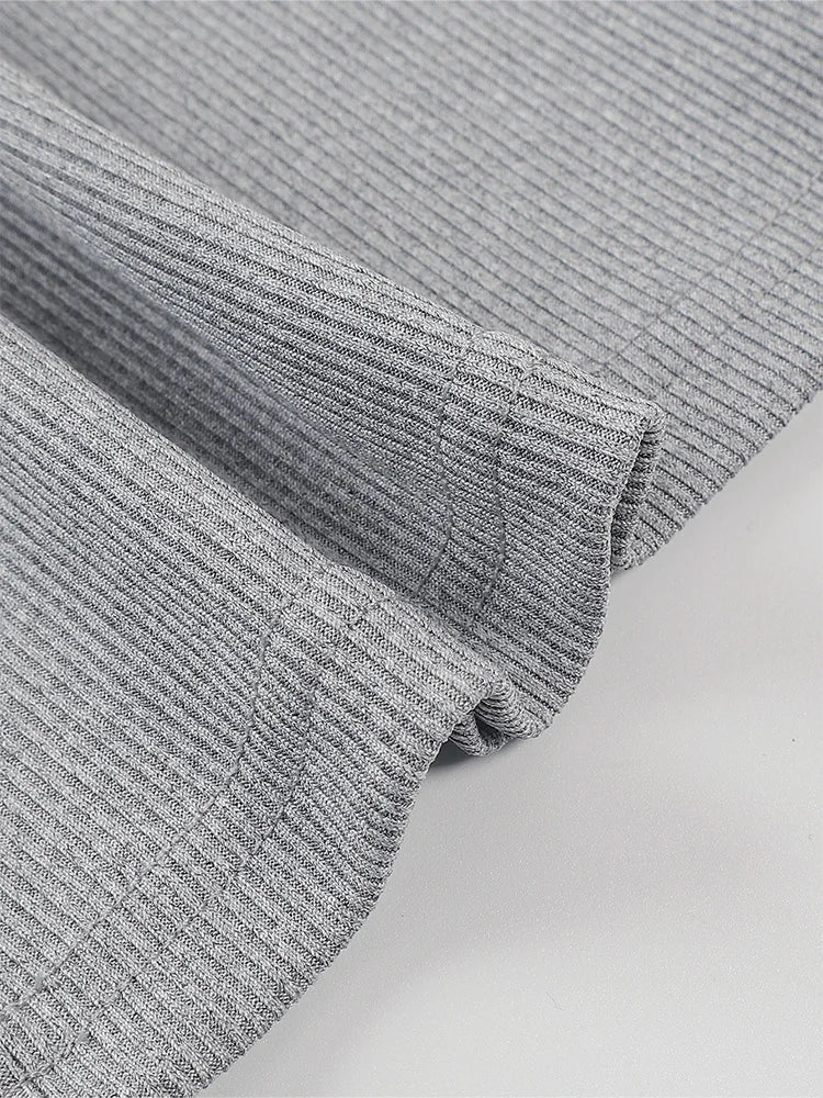 Ladies Casual Two-Piece Suit round Neck Long Sleeve Top with Wide Leg Pants Pure Color Straight Loose Trousers Elegant Outfit