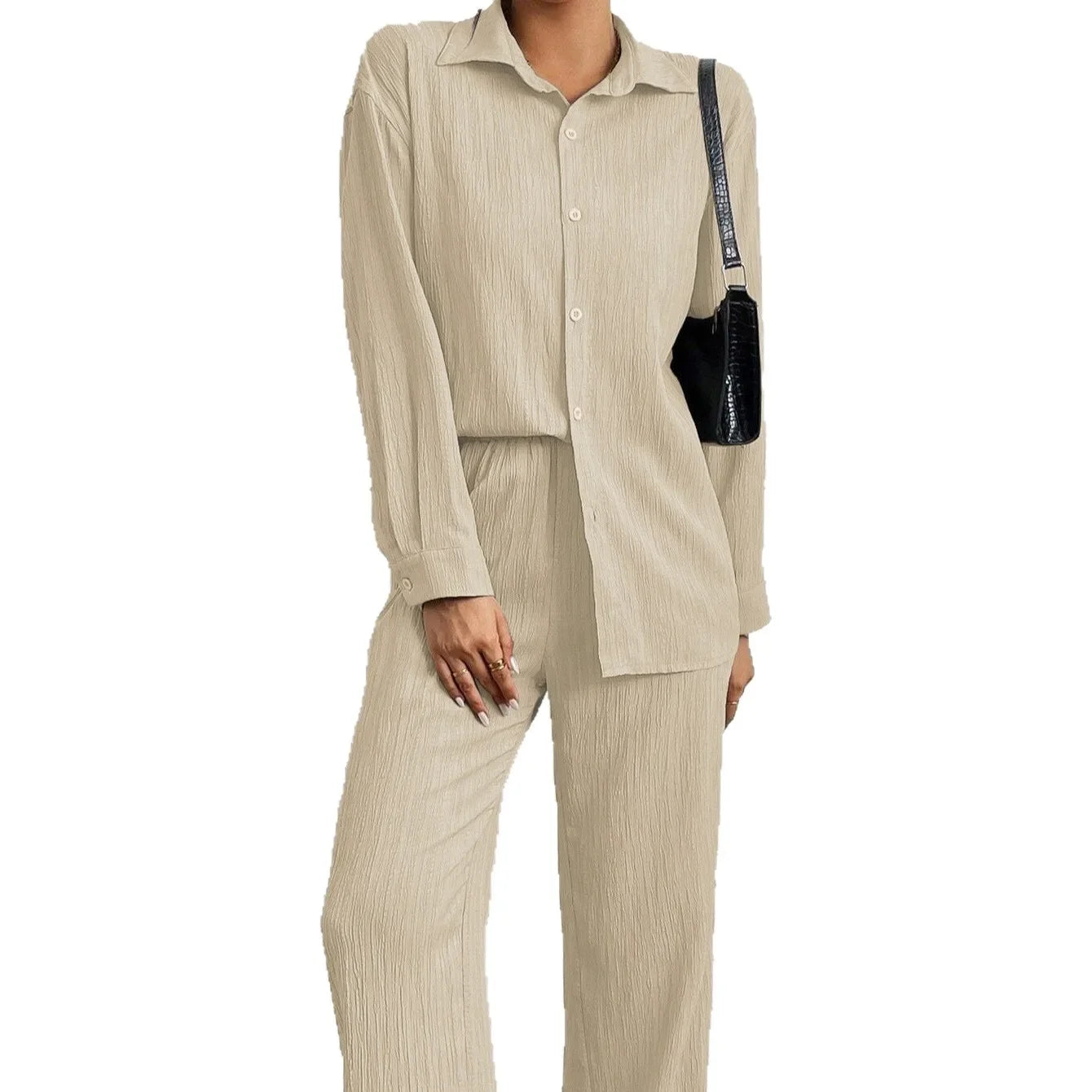 Casual Long Sleeve Shirt Set Independent Station 1688 Full Real Shot Women's Fashion Skirt Ensemble Chinese Brand AE Stock