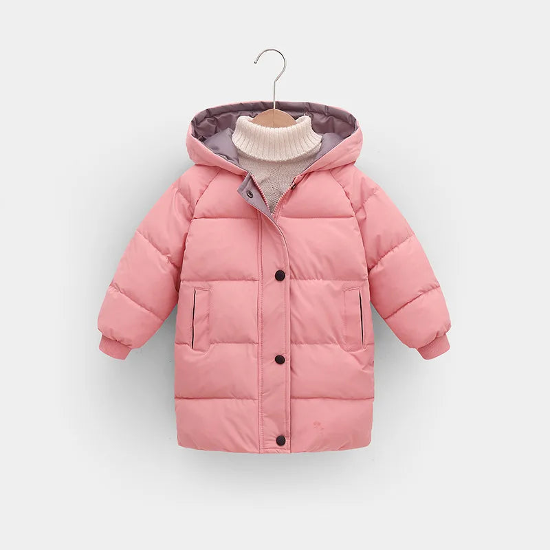 OLEKID 2025 Autumn Winter Children Boys Jacket Hooded Down Cotton Thick Warm Girls Parka 1-10 Years Kids Baby Outerwear Coat