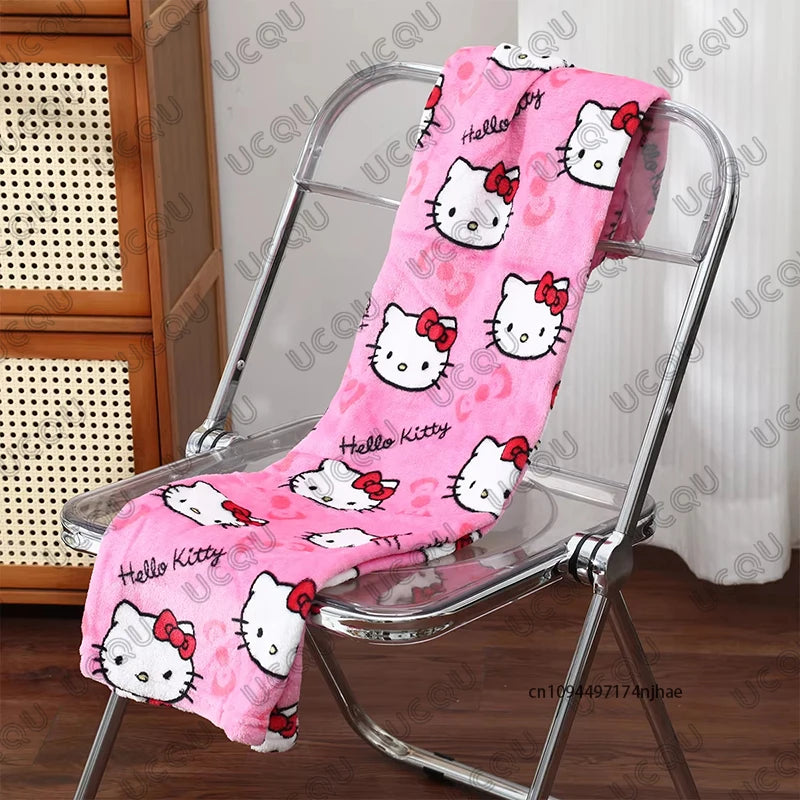 2026 Cartoon Anime Y2K Hello Kitty Pajamas Pants For Women Autumn Winter Christmas Couple Flannel Trousers Casual Home Clothes